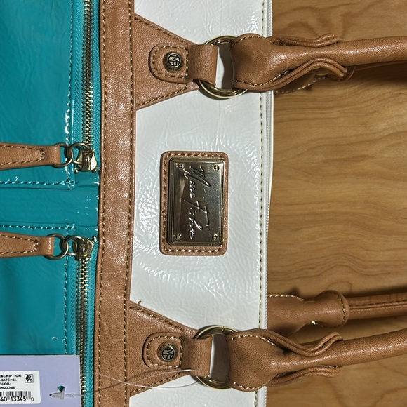 Women's purse turquoise and cream Marc Fisher bag - Picture 2 of 8